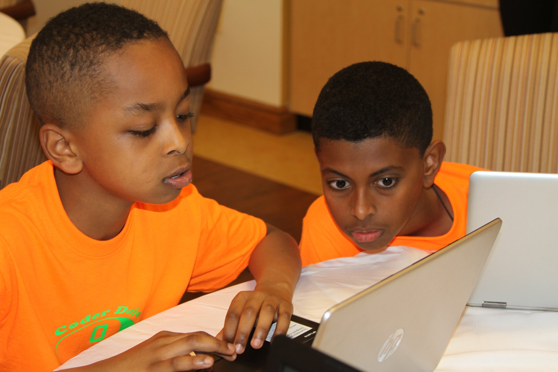 Children taking part in an inclusive technology learning experience